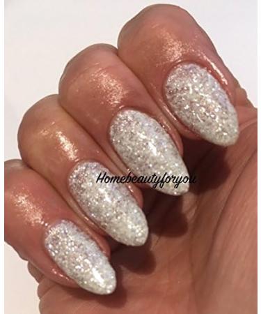 Bluesky SILVER GLITTER Nail Gel Polish CHOOSE YOUR MOST WANTED SILVER GLITTER NAIL GEL UV LED Soak Off 10ml (EDELWEISS WHITE AND SILVER GLITTER) - Buy Online on GoSupps.com