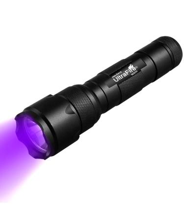 Ultrafire black light UV flashlight Super Power UV 395-405NM LED WF-502B black light flashlights for leak detectors pet stains bed bugs (batteries not included in the scope of delivery)