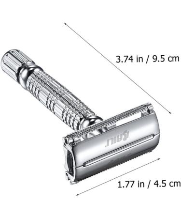 Angoily 3-Stage Manual Razor - Classic Double-Sided Shaver for Men - Premium Facial & Beard Grooming - Buy Online on GoSupps.com