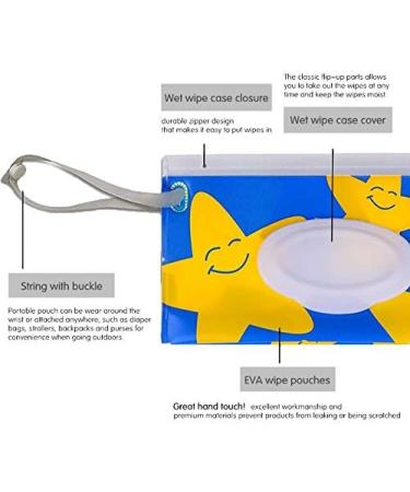 Joyous Journey 4-Pack Portable Wet Wipe Pouch Dispenser Reusable Baby Diaper Wipe Holder Refillable Personal Travel Clutch Dispenser Holder | Keeps Wet Wipes Moist - Buy Online on GoSupps.com