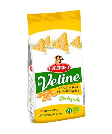 Curtiriso Le Veline Snack di Corn Scrokkinati Biologico Organic Corn Snacks 100 g
