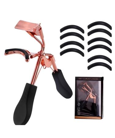 Eyelash Curler lash Curler with 10Refill Pads & Spring Loaded for No Pinching or Pulling No Pinching  Just Dramatically Curled Eyelashes for a Lash Lift in Seconds (A)