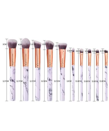 Buy Argento Marble Makeup Brush Set - Full Beauty Tools in Light Grey | International Shipping Available - Buy Online on GoSupps.com