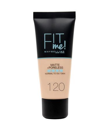 Maybelline Fit Me Mate Y Afinaporos Tono 120 Classic Ivory Base de Maquillaje Calca a tu Tono y Textura Pieles Claras - 30ml 120 30 ml (1 Pack)