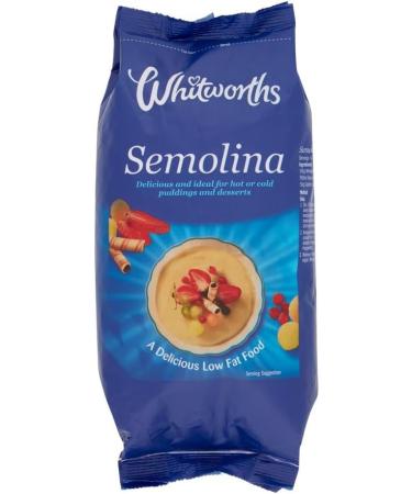 Whitworths | Semolina 2X500G (1Kg) | Delicious and ideal for hot or cold puddings and desserts | Suitable for Vegans 500.00 g (Pack of 2) - Buy Online on GoSupps.com