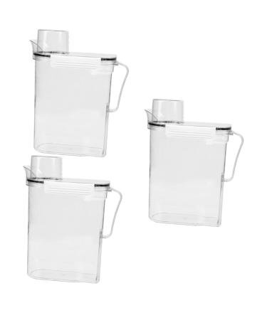 Baluue 3pcs Laundry Storage Box Laundry Holder Fabric Softener Liquid Lotion Transparent Plastic 1 count (Pack of 1) Transparentx3pcs