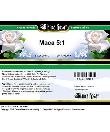 Bianca Rosa Maca 5:1 Cream (2 oz ZIN: 520740) - 2 Pack - Buy Online on GoSupps.com