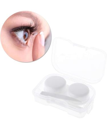 Agoneir Monochrome Contact Lens Container - Travel-Friendly Mini Plastic Case Soak & Sort | Durable Lentil Box 64*20*40mm - Buy Online on GoSupps.com