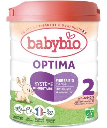  BabyBio Babybio - Infant Milk - Optima 3rd Age with Fibres - 800 g - From 10 Months - Organic - Made in France - Palm Oil Free - Buy Online on GoSupps.com