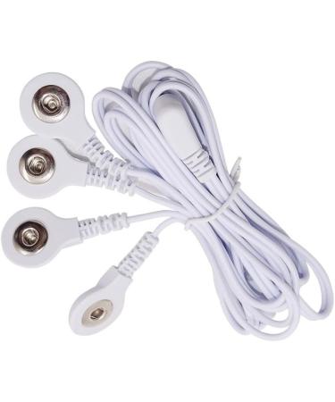 Replacement Premium TENS Lead Wires - 2.35mm Shielded Plug & 4 Snap 3.5mm Connectors for TENS Units (Pack of 6) | International Shipping Available - Buy Online on GoSupps.com