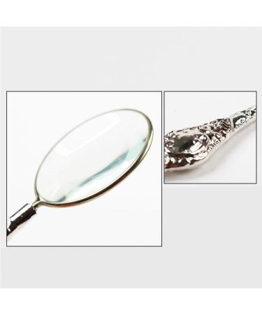 5X Handheld Magnifier Handheld Magnifier with Handle Golden loupe De Lecture Magnifying Glass for Reading Classical Nostalgic Retro Style Magnifier (Golden A) - Buy Online on GoSupps.com