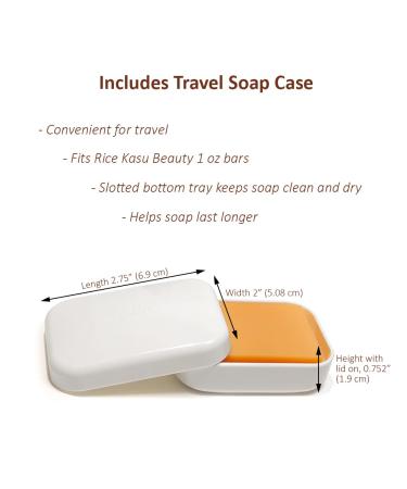 Travel Facial Soap Set - Unscented & Fragrant Bars 3 Oz - Includes Case - Rose Geranium Lemongrass & Sweet Orange - Perfect for International Shipping - Buy Online on GoSupps.com