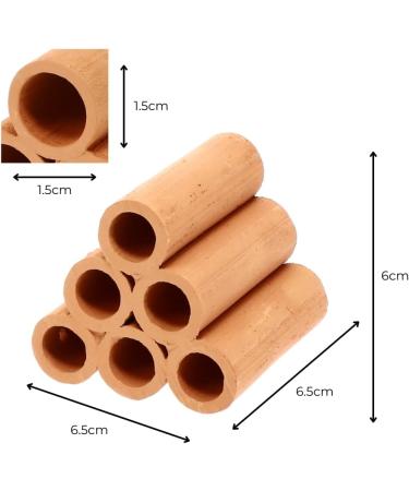 Garpet Aquarieendeko Pyramide 6er - Premium Shrimp Tube Aquarium Decoration Ceramic Terracotta Caves for Shrimp & Catfish - Buy Online on GoSupps.com