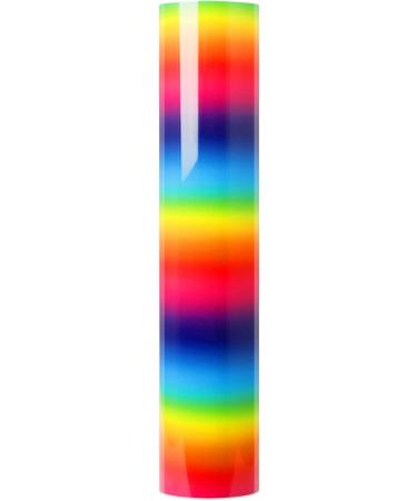 Gatichetta Heat Transfer Vinyl Roll  Gradient Rainbow Iron on HTV Vinyl 12" x 6FT  Smooth PU HTV for T-Shirts  Fabric  DIY Designs 12" x 6ft Pu Rainbow 01 - Buy Online on GoSupps.com