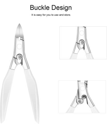Premium Toenails Trimmer & Nail Snaps for Thick Ingrown Toenails - Stainless Steel Pedicure Cutter with Slip-Resistant Handle - Buy Online on GoSupps.com