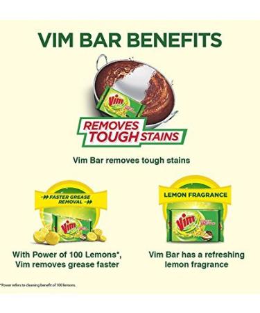Buy Vim Dishwash Bar (3x200g) - Powerful Cleaning for All Dishware | Fast International Shipping - Buy Online on GoSupps.com
