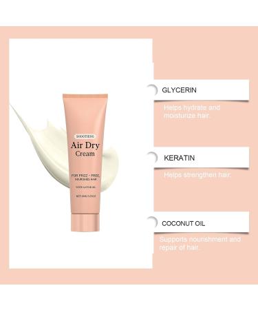 Gazocua Hair styling cream 100 g smoothing air drying cream for hair conditioner for longlasting moisture smoothing light hold nourishing curl strengthening supple shine strengthened - Buy Online on GoSupps.com