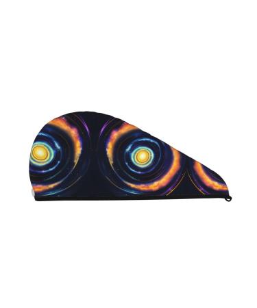 Space Spiral Cosmic Energy Coral Velvet Dry Hair Cap Unisex Wet Towel Wrap The Ideal Bathroom Pool Party Beach and Home Accessory