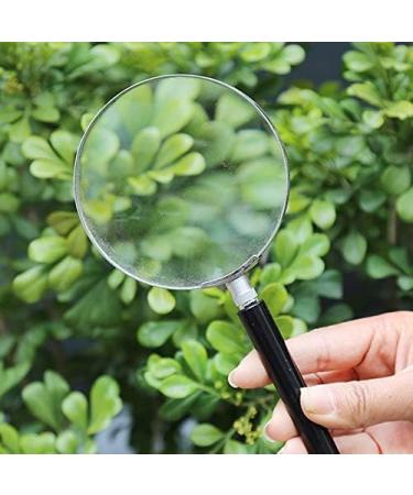 Handheld Magnifier 90mm Portable Student Lab Glass Magnifier HD Reading Mirror 90mm Magnifier Compatible with Reading Good Times - Buy Online on GoSupps.com