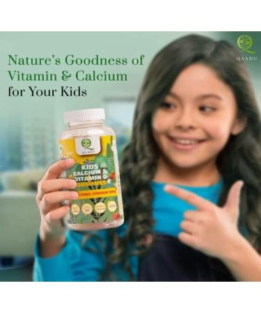 Kids Calcium & Vitamin D + Immunity Revitalizer Gummies | 60 Gummies | Vegan & Healthy Bones Growth for Children - Buy Online on GoSupps.com