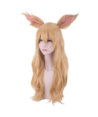 Wig Women Blonde Cosplay Hair Curly Long Hair Human Anime Long Synthetic Brazilian Wavy