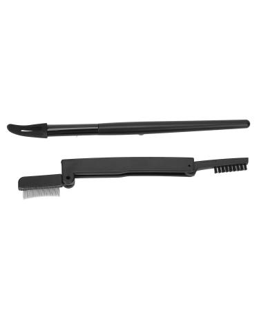 Yosoo Black Ergonomic Folding Eyelash Comb - Easy Makeup Tool for Beginners | Quick & Lazy Eye Makeup Solution - Buy Online on GoSupps.com