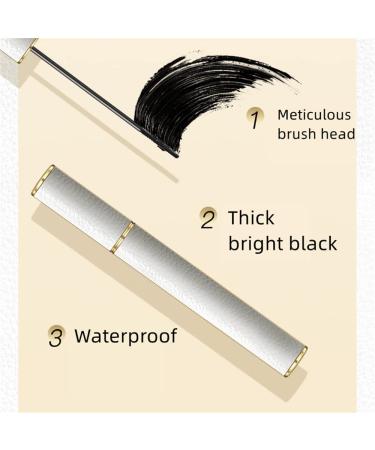 4D Silk Fiber Lash Mascara - Waterproof, Smudge-proof, Black Volume and Length for Fine Short Eyelashes - Lengthening, Thickening, Fuller Look - 2.5mm Brush - Natural Formula (1 Pcs) - Buy Online on GoSupps.com