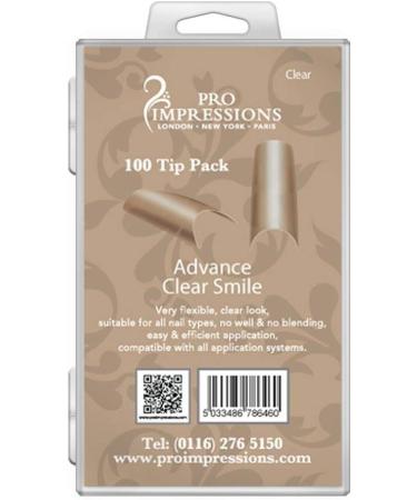 Pro Impressions Advance Clear Smile 50 Nail Tips Size 3 - Buy Online on GoSupps.com