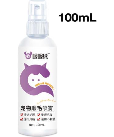 Dog Detangling Spray - Cat Detangling Spray 100ml Grooming Mist | Anti-static Pet Hair Conditioner Long-Lasting Fresh Deodorizer Detangler - Buy Online on GoSupps.com