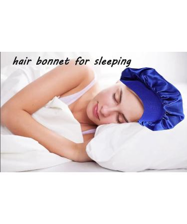 LULI 3pcs Satin Bonnet Set - Wide Elastic Band Sleep Caps for Women - Red Blue Brown Purple - Buy Online on GoSupps.com
