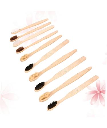 Minkissy 10-Pack Biodegradable Hotel Toothbrush Set | Eco-Friendly Portable Bamboo Toothbrushes for Travel & Accessories - Buy Online on GoSupps.com