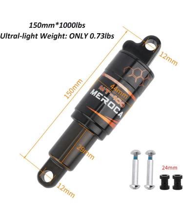 JFOYH Bicycle Oil Spring Shock Rear Shock Absorber 125mm 850lbs + Accessories - Buy Online on GoSupps.com
