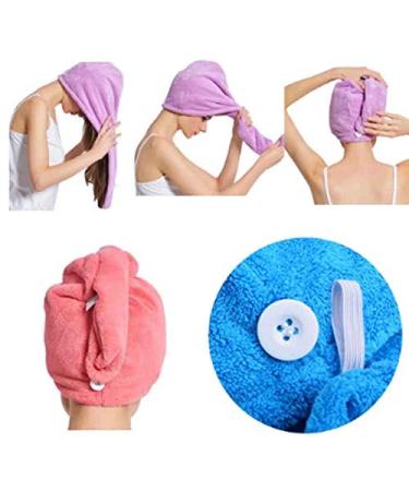 Microfiber Wisp Dry Hair Towel for Women | Quick-Drying Absorbent Bath Towel & Shower Cap - Gray - Buy Online on GoSupps.com