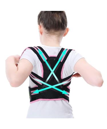 Children's Adjustable Posture Corrector Back Brace - Pink Medium Orthopedic Hunchback Support for Kids - Buy Online on GoSupps.com