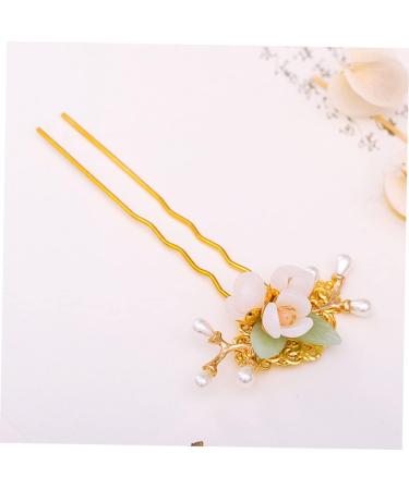 minkissy Head Elegant Chinese Sticks Updo Clips Bridal Chopsticks U Pin Lady Headwear Girls Floral Pearl Accessories Women Traditional Stick Tassel Hairpin Handmade Retro Vintage - Buy Online on GoSupps.com