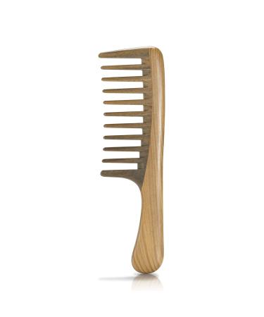 BESTOOL Wide Tooth Comb, Extra Large Natural Sandalwood Wide Tooth Comb Detangler for Curly Long Thick Wet or Dry Hair Anti-static - Buy Online on GoSupps.com