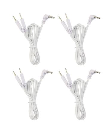 TENS wire cable plug DC 3.5 mm pin 2 mm connection for TENS unit physiotherapy device 4 pieces