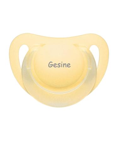 Name pacifier - NUK Starlight pacifier with name - silicone size 1 - yellow