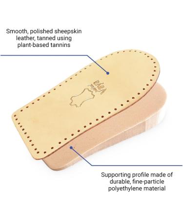 Vaya Medical Nivello 5mm Orthopedic Heel Inserts | Sheep Leather Wedge Insoles for Comfort | Size 41-43 - Brown - Buy Online on GoSupps.com