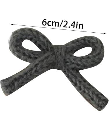 xbiez Crochet Yarn Bowknot Barrette French Style Hairpin Girls Hair Clip Side Pin Clip Female Braid Clip Hair Shape Decoration Purple - Buy Online on GoSupps.com