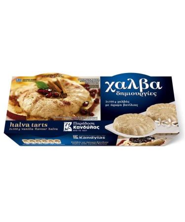 Kandylas 2x 100 g Original Halva from Greece Handmade Halva (Vanilla)