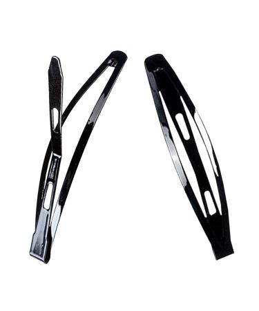 Lurrose 10pcs Black Metal Snap Hair Clips - Simple and Solid Color Barrettes - Buy Online on GoSupps.com