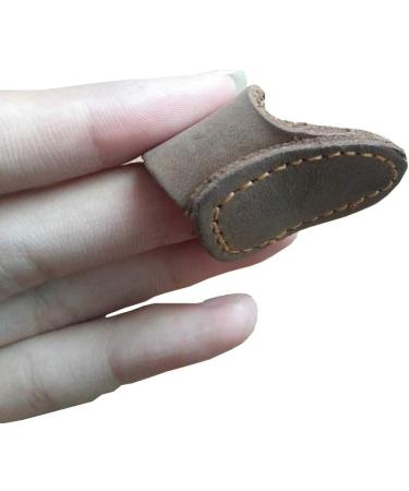 Soft Leather Thumb Ring Archery Finger Protector for Traditional Bow - Brown - Buy Online on GoSupps.com
