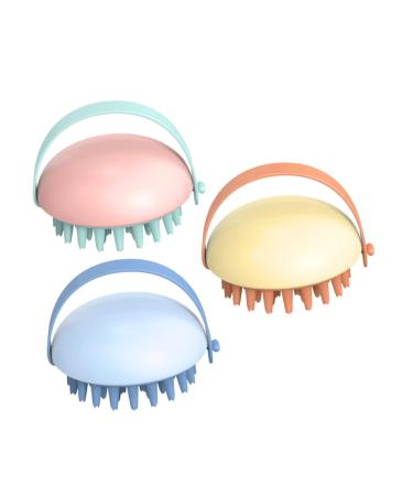 FRCOLOR 6 Pcs Massage Comb Cleaning Brush Wet and Dry Scrubber Hair Brush Massager Shampoo