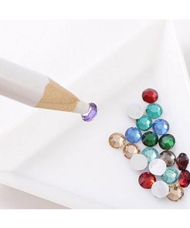 Nail Art Drawing Pen Hook Flower Carving Nail Pen Rhinestones Picker Beauty Makeup Manicure Tool White Drill point pen beautymisc - Buy Online on GoSupps.com