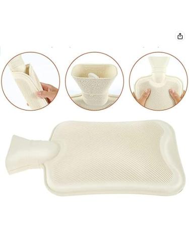 Creme Knitted Hot Water Bottle Cover - Winter Insulator & Accessories - Ideal Gift for Her | Xmas, Mother's Day, Valentine's Day - Buy Online on GoSupps.com