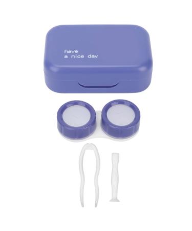 Contact Lens Storage Container Contact Lens Case Small Mirror Harmless for Storing Contact Lenses (Dark Purple)
