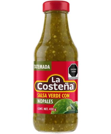 La Costena Salsa Verde with Cactus 450g (Pack 5) / Authentic Mexican Salsa Verde Sauce with Nopales Salsa Dip Bottle Bundle - Buy Online on GoSupps.com