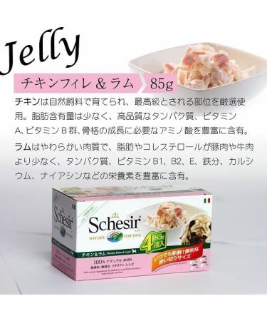 Schesir Dog Chicken Fillet with Lamb Wet Dog Food 6 x 4 cans x 85 g - Buy Online on GoSupps.com