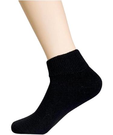 6 Pair Diabetic Ankle Circulatory Socks for Men | Health Support, Loose Fit, Black 10-13 - Buy Online on GoSupps.com